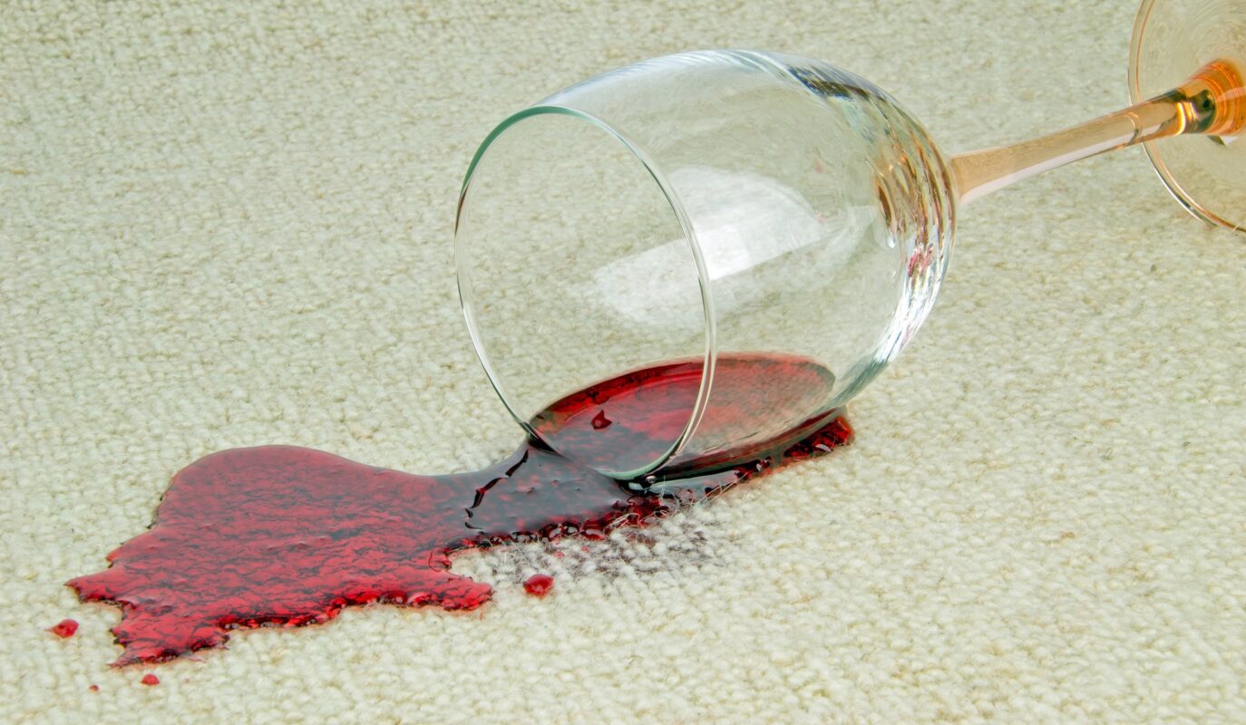 Red Wine Spill on Carpets